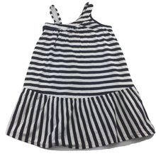 Load image into Gallery viewer, Cotton On navy & white stripe cotton sumer party dress, size 3, Pre-loved