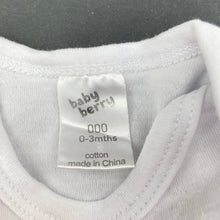 Load image into Gallery viewer, Girls Baby Berry, white cotton bodysuit / romper, FUC, size 000,