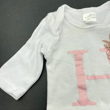 Load image into Gallery viewer, Girls Baby Berry, white cotton bodysuit / romper, FUC, size 000,