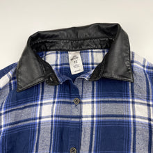 Load image into Gallery viewer, Girls Miss Understood, cotton long sleeve shirt, faux leather collar, FUC, size 12,