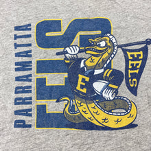 Load image into Gallery viewer, Boys NRL Supporter, Parramatta Eels grey marle t-shirt / top, FUC, size 9-10,