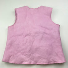 Load image into Gallery viewer, Girls pink, faux fur lined faux suede vest, no labels, armpit to armpit: 33cm, GUC, size 5-6,