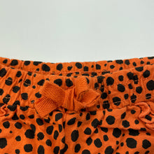 Load image into Gallery viewer, Girls Baby Berry, orange & black cotton shorts, elasticated, EUC, size 00,