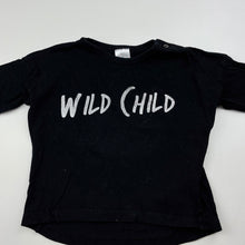 Load image into Gallery viewer, Girls Baby Berry, black cotton long sleeve top, FUC, size 0,