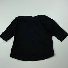 Load image into Gallery viewer, Girls Baby Berry, black cotton long sleeve top, FUC, size 0,