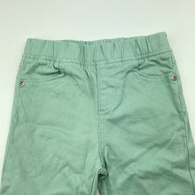 Load image into Gallery viewer, Girls 1964 Denim Co, green stretch cotton pants, elasticated, Inside leg: 43.5cm, EUC, size 5,