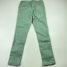 Load image into Gallery viewer, Girls 1964 Denim Co, green stretch cotton pants, elasticated, Inside leg: 43.5cm, EUC, size 5,