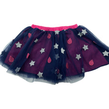 Load image into Gallery viewer, Girls Pumpkin Patch, lined navy tulle skirt, built-in shorts, EUC, size 00,