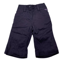 Load image into Gallery viewer, Girls Esprit, cotton lined dark purple pants, adjustable, EUC, size 3 months,