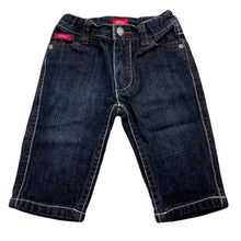 Load image into Gallery viewer, Girls Esprit, dark denim jeans, adjustable, Inside leg: 17.5cm, GUC, size 6 months,