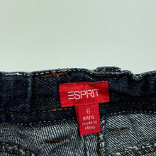 Load image into Gallery viewer, Girls Esprit, dark denim jeans, adjustable, Inside leg: 17.5cm, GUC, size 6 months,