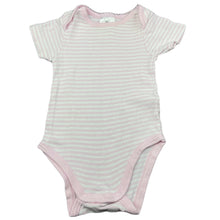 Load image into Gallery viewer, Girls Dymples, pink stripe cotton bodysuit / romper, FUC, size 00,