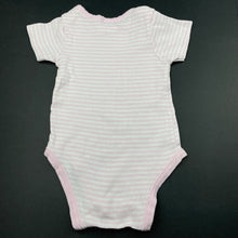 Load image into Gallery viewer, Girls Dymples, pink stripe cotton bodysuit / romper, FUC, size 00,