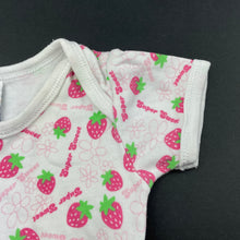 Load image into Gallery viewer, Girls Baby Baby, cotton bodysuit / romper, strawberries, GUC, size 000,