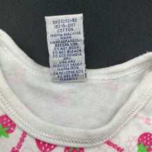 Load image into Gallery viewer, Girls Baby Baby, cotton bodysuit / romper, strawberries, GUC, size 000,