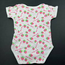Load image into Gallery viewer, Girls Baby Baby, cotton bodysuit / romper, strawberries, GUC, size 000,