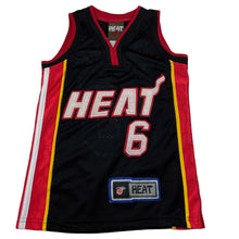 Load image into Gallery viewer, Boys Miami Heat, James 6, basketball top, FUC, size 4,