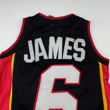 Load image into Gallery viewer, Boys Miami Heat, James 6, basketball top, FUC, size 4,