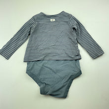 Load image into Gallery viewer, Boys Anko, grey stretchy romper, FUC, size 0,