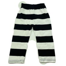 Load image into Gallery viewer, unisex white & black, leggings / bottoms, elasticated, Inside leg: 25cm, FUC, size 0-1,