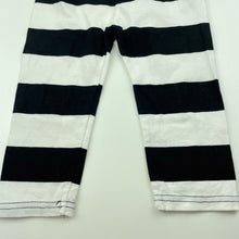 Load image into Gallery viewer, unisex white & black, leggings / bottoms, elasticated, Inside leg: 25cm, FUC, size 0-1,