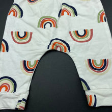 Load image into Gallery viewer, unisex Baby Berry, stretchy leggings / bottoms, rainbows, EUC, size 000,