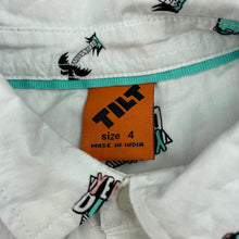 Load image into Gallery viewer, Boys Tilt, lightweight cotton short sleeve shirt, skateboards, EUC, size 4,