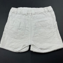 Load image into Gallery viewer, Girls Anko, white stretch cotton shorts, adjustable, FUC, size 6,