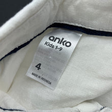 Load image into Gallery viewer, Boys Anko, linen / cotton short sleeve shirt, small mark shoulder, FUC, size 4,