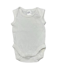 Load image into Gallery viewer, unisex Anko, white ribbed cotton singletsuit / romper, FUC, size 0000,