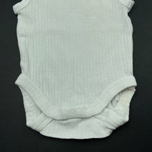 Load image into Gallery viewer, unisex Anko, white ribbed cotton singletsuit / romper, FUC, size 0000,