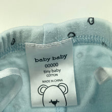 Load image into Gallery viewer, unisex Baby Baby, blue cotton footed leggings / bottoms, GUC, size 00000,