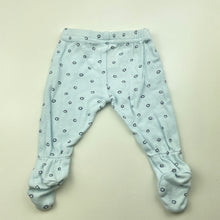 Load image into Gallery viewer, unisex Baby Baby, blue cotton footed leggings / bottoms, GUC, size 00000,