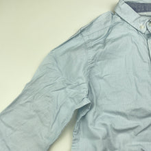 Load image into Gallery viewer, Boys Target, blue cotton long sleeve shirt, marks right sleeve, FUC, size 7,