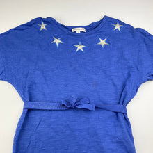 Load image into Gallery viewer, Girls Witchery, blue cotton casual long sleeve dress, FUC, size 7, L: 56cm