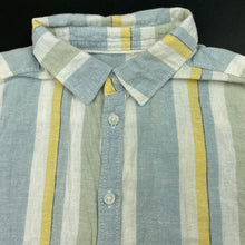 Load image into Gallery viewer, Boys striped, lightweight short sleeve shirt, no size, armpit to armpit: 32cm, GUC, size 4-5,