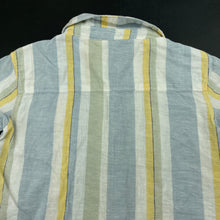Load image into Gallery viewer, Boys striped, lightweight short sleeve shirt, no size, armpit to armpit: 32cm, GUC, size 4-5,