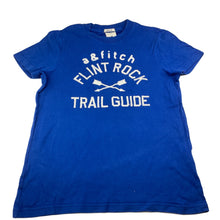 Load image into Gallery viewer, Boys Abercrombie, blue cotton muscle t-shirt / top, armpit to armpit: 41cm, GUC, size 12,