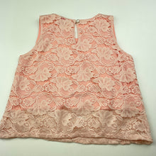 Load image into Gallery viewer, Girls Pop Up, lined floral lace top, no size, L: 36cm, armpit to armpit: 34cm, GUC, size 7-8,