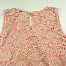 Load image into Gallery viewer, Girls Pop Up, lined floral lace top, no size, L: 36cm, armpit to armpit: 34cm, GUC, size 7-8,
