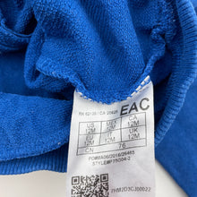 Load image into Gallery viewer, Boys Guess, blue zip hoodie sweater, FUC, size 12 months,