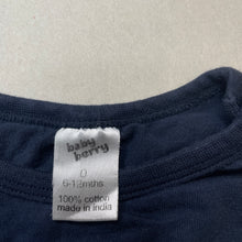Load image into Gallery viewer, Boys Baby Berry, navy cotton long sleeve top, wash fade, FUC, size 0,