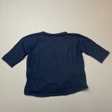 Load image into Gallery viewer, Boys Baby Berry, navy cotton long sleeve top, wash fade, FUC, size 0,