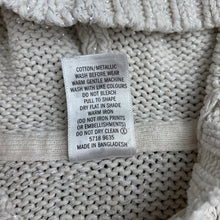 Load image into Gallery viewer, Girls Target, knitted cotton / metallic long cardigan, L: 49cm, FUC, size 7,