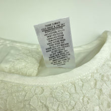 Load image into Gallery viewer, Girls Target, lined navy & white party dress, top button missing, FUC, size 7, L: 66cm