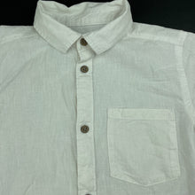 Load image into Gallery viewer, Boys Target, white linen / cotton short sleeve shirt, FUC, size 10,