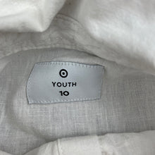 Load image into Gallery viewer, Boys Target, white linen / cotton short sleeve shirt, FUC, size 10,