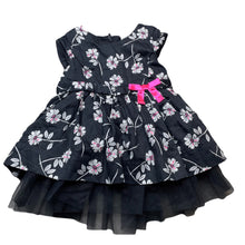 Load image into Gallery viewer, Girls Osh Kosh, lined floral cotton dress + bloomers, EUC, size 00, L: 35cm