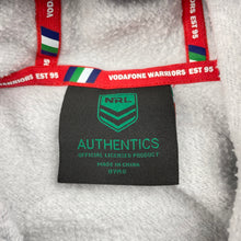 Load image into Gallery viewer, unisex NRL Authentics, NZ Warriors Canterbury fleece lined hoodie sweater, marks, pilling, FUC, size 8,