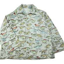 Load image into Gallery viewer, Boys grey, flannel cotton winter pyjama top, dinosaurs, FUC, size 8,